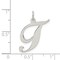 Sterling Silver Large Script Initial Letter T Charm Jewerly 21mm x 17mm